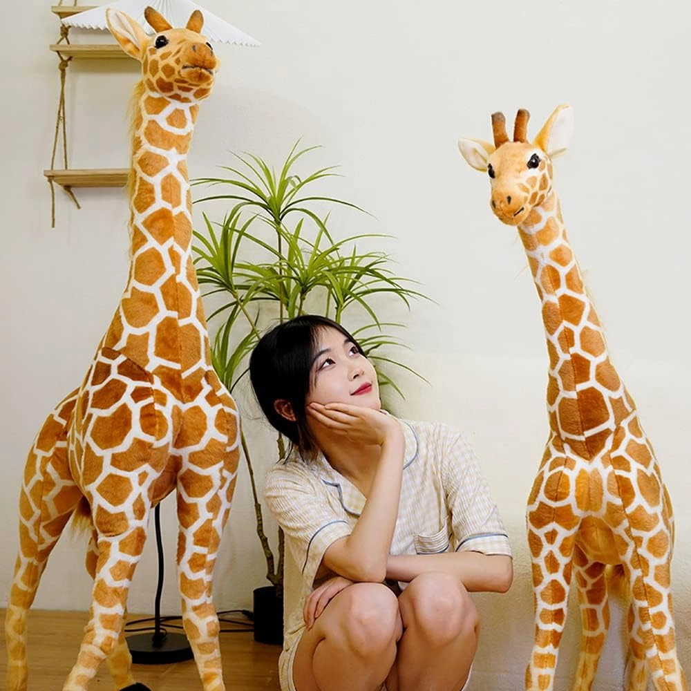 Nice Giant Real Life Giraffe Plush Toys Stuffed Animals Dolls Soft Kids Children Baby Birthday Gift Room Decor Easter, Thanksgiving, Christmas, New Year's Gifts(35cm/13 inch)