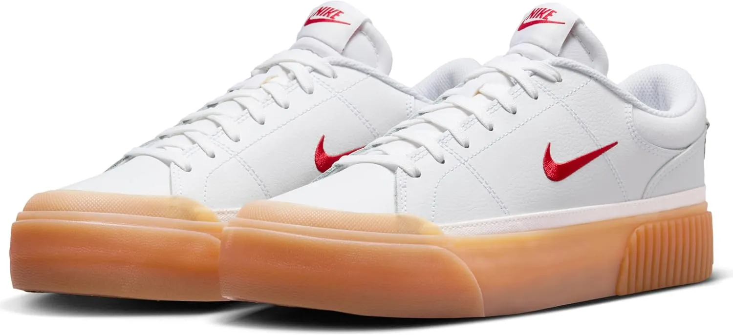 Nike Court Legacy Lift Women's Shoes (FV5526-103, White/Gum Yellow/Sail/University Red)