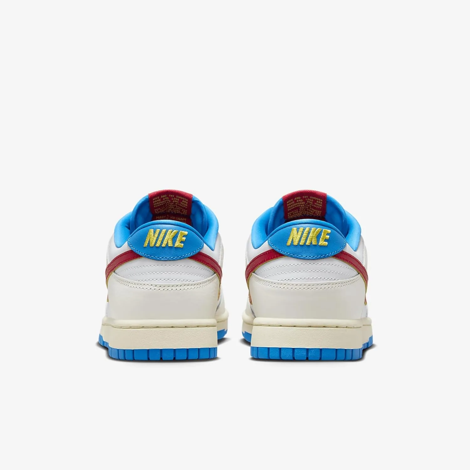 Nike Dunk Low Retro SE Shoes (HQ3613-133, Sail/Tour Yellow/Photo Blue/University Red)