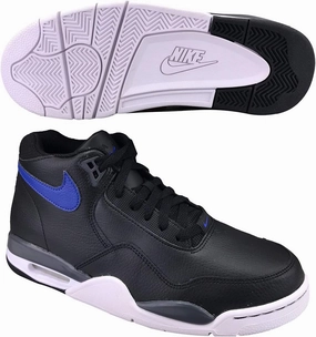 Nike BQ4212-003: Men's Flight Legacy Black/Hyper Blue/Smoke Grey Sneaker (9.5 D(M) US Men)