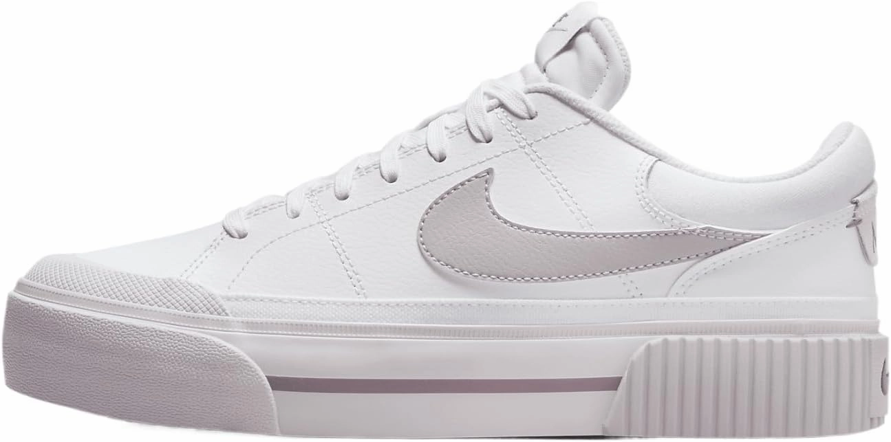 Nike Court Legacy Lift Women's Shoes (DM7590-105, White/Smokey Mauve/Platinum Violet) Size 12