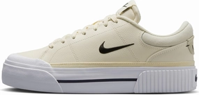 Nike Court Legacy Lift Women's Shoes (FV5526-101, Pale Ivory/Muslin/White/Black) Size 12