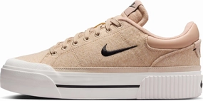 Nike Court Legacy Lift Women's Shoes (FZ2606-200, Hemp/Sail/Sanddrift/Black) Size 10