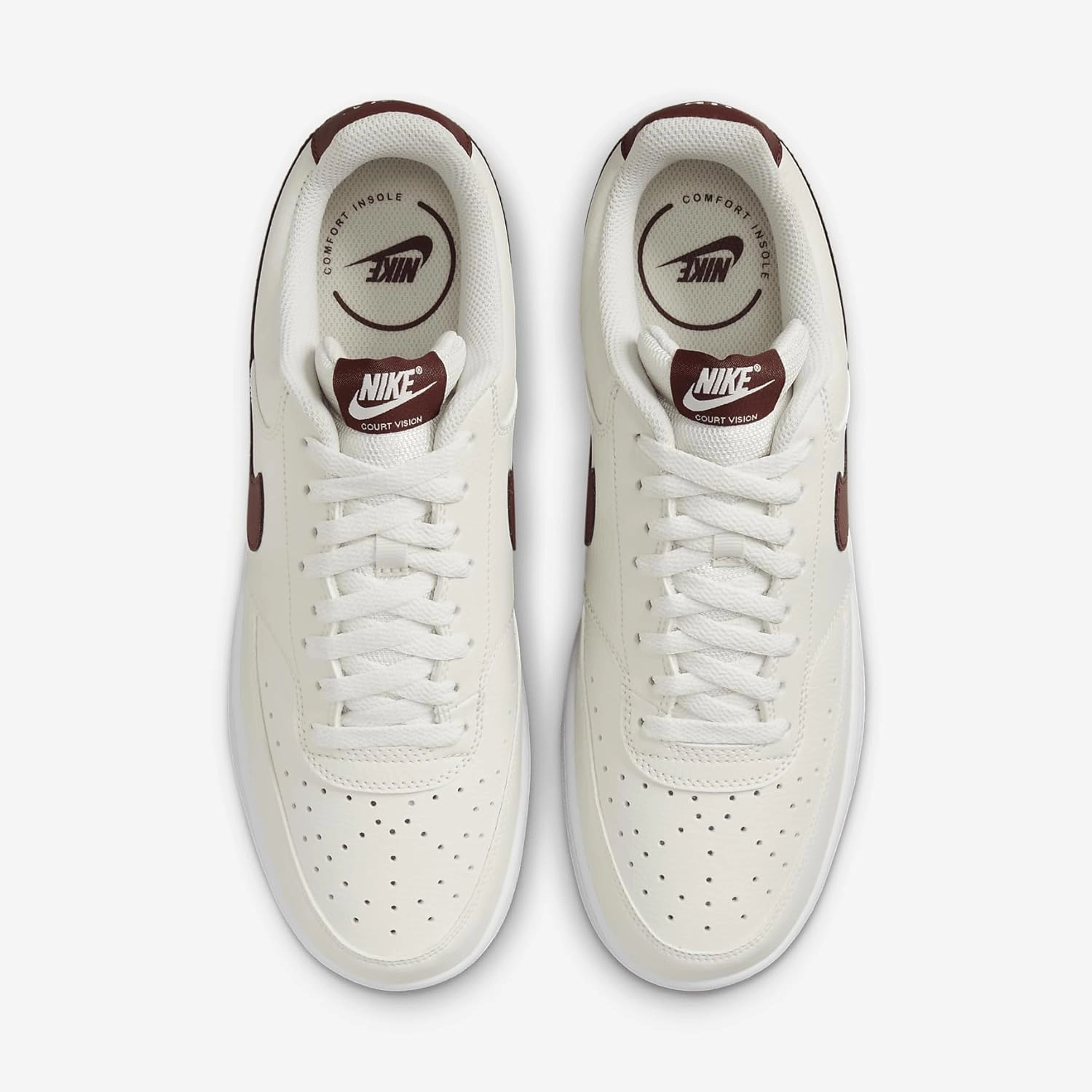 Nike Court Vision Low Men's Shoes (HQ4867-100, Sail/White/Dark Pony)