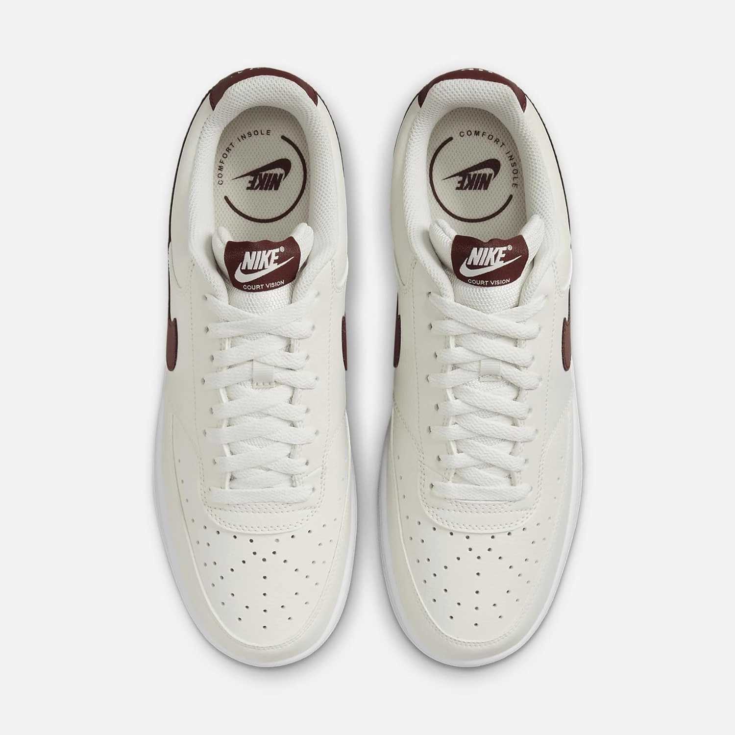 Nike Court Vision Low Men's Shoes (HQ4867-100, Sail/White/Dark Pony)