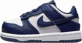 Nike Dunk Low Baby/Toddler Shoes (FB9107-116, White/White/Midnight Navy)