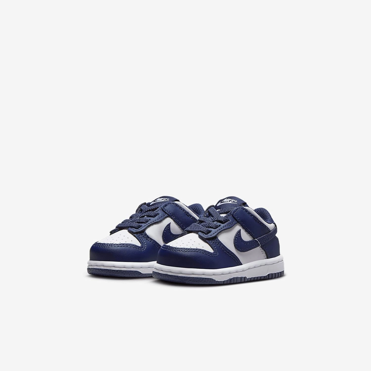 Nike Dunk Low Baby/Toddler Shoes (FB9107-116, White/White/Midnight Navy)