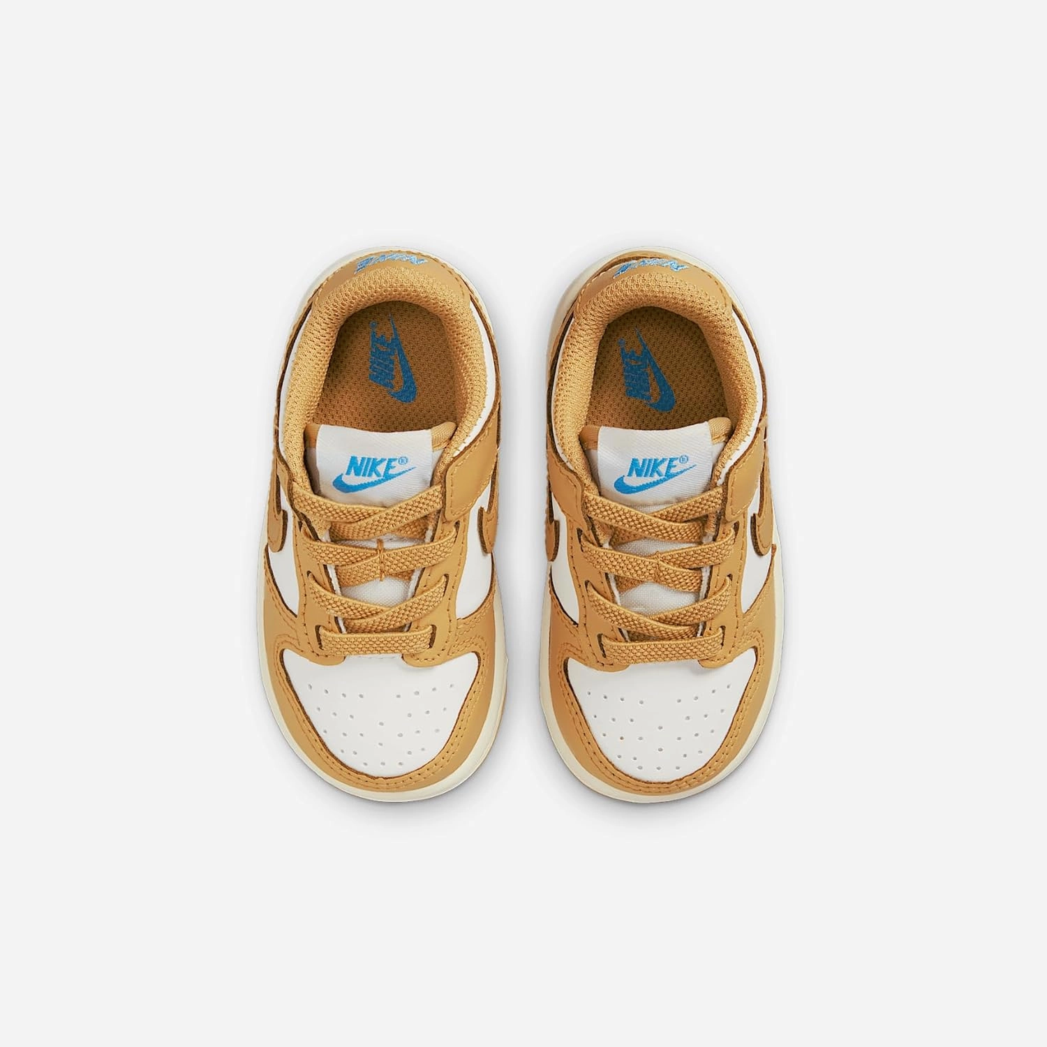 Nike Dunk Low Baby/Toddler Shoes (FB9107-700, Honeycomb/Sail/University Blue/Honeycomb)