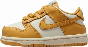 Nike Dunk Low Baby/Toddler Shoes (FB9107-700, Honeycomb/Sail/University Blue/Honeycomb)