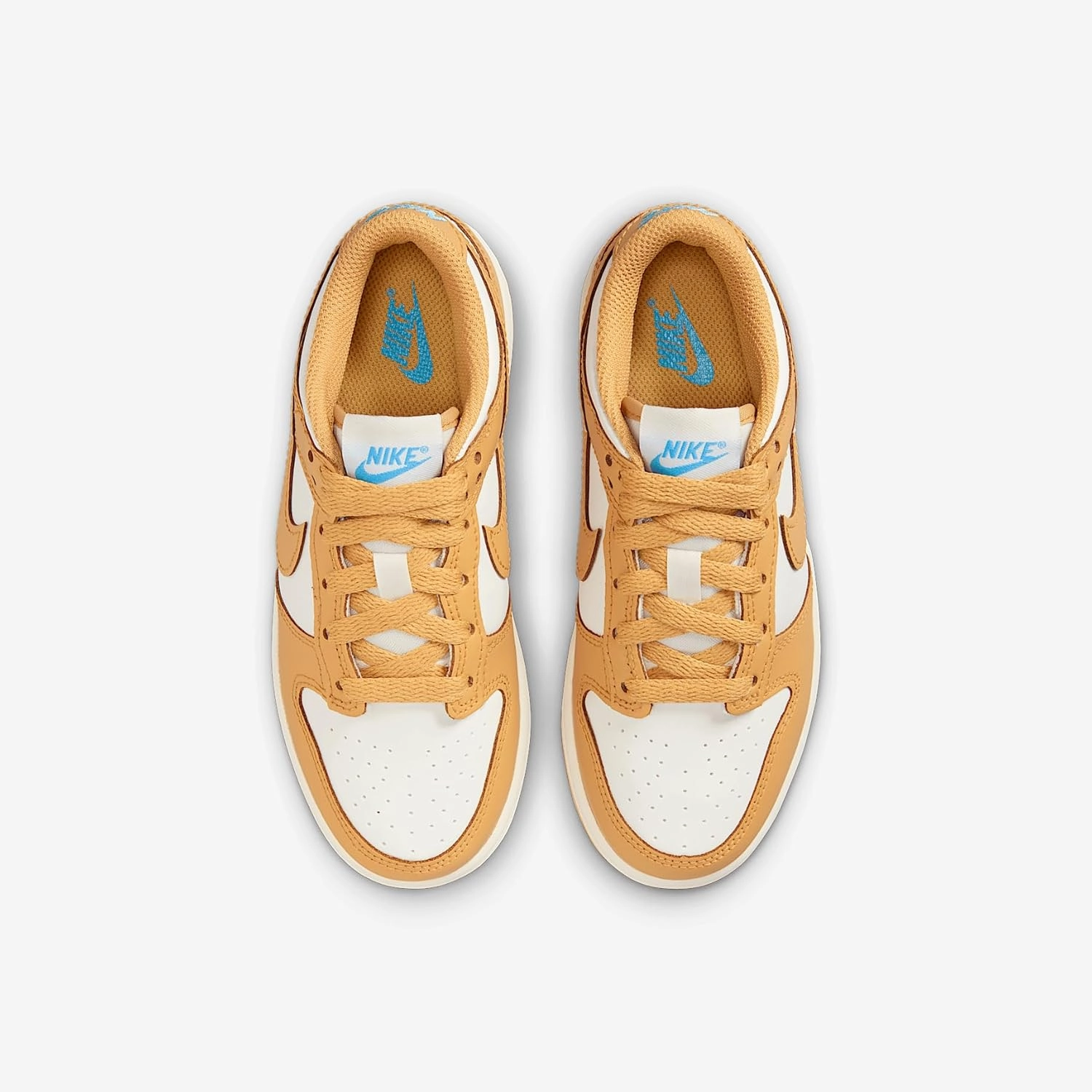 Nike Dunk Low Little Kids' Shoes (FB9108-700, Honeycomb/Sail/University Blue/Honeycomb)