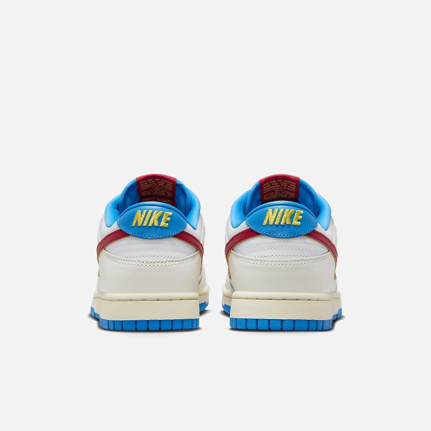 Nike Dunk Low Retro SE Shoes (HQ3613-133, Sail/Tour Yellow/Photo Blue/University Red)