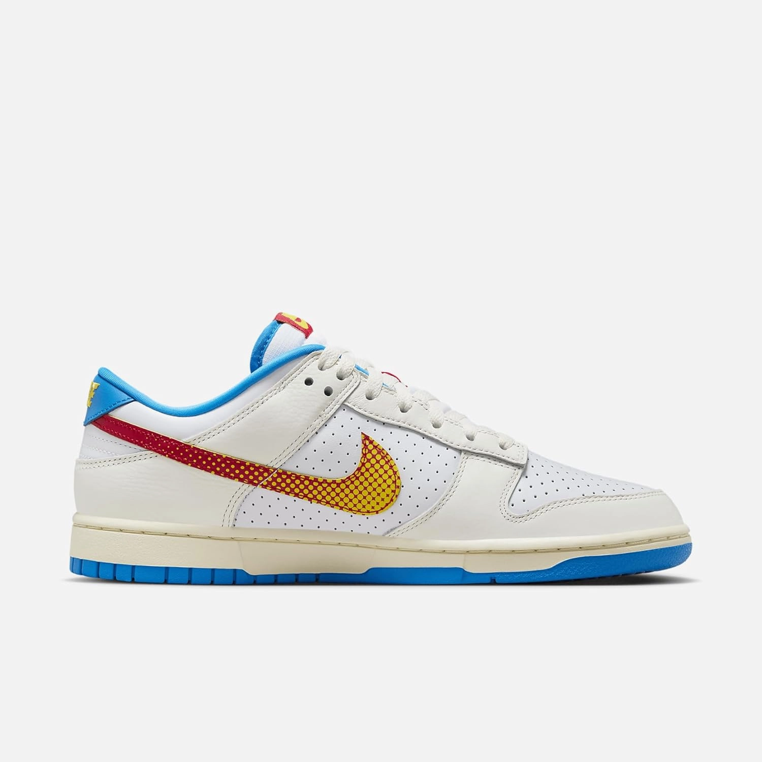 Nike Dunk Low Retro SE Shoes (HQ3613-133, Sail/Tour Yellow/Photo Blue/University Red)