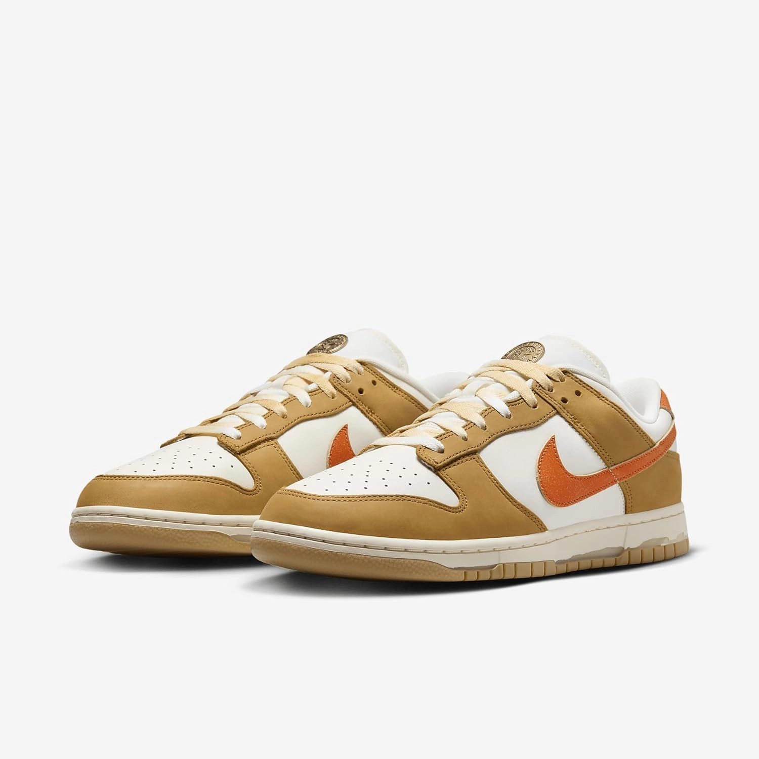 Nike Dunk Low Retro Shoes (HM3729-181, Sail/Coconut Milk/Wheat/Safety Orange)