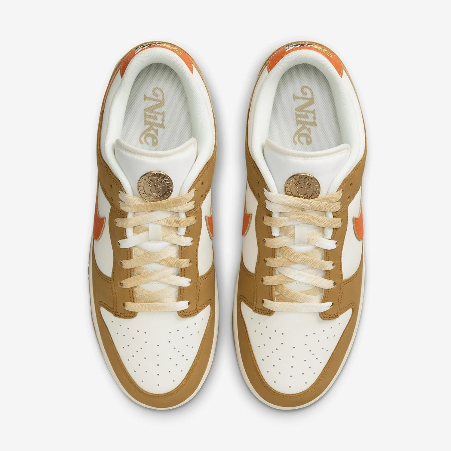 Nike Dunk Low Retro Shoes (HM3729-181, Sail/Coconut Milk/Wheat/Safety Orange)