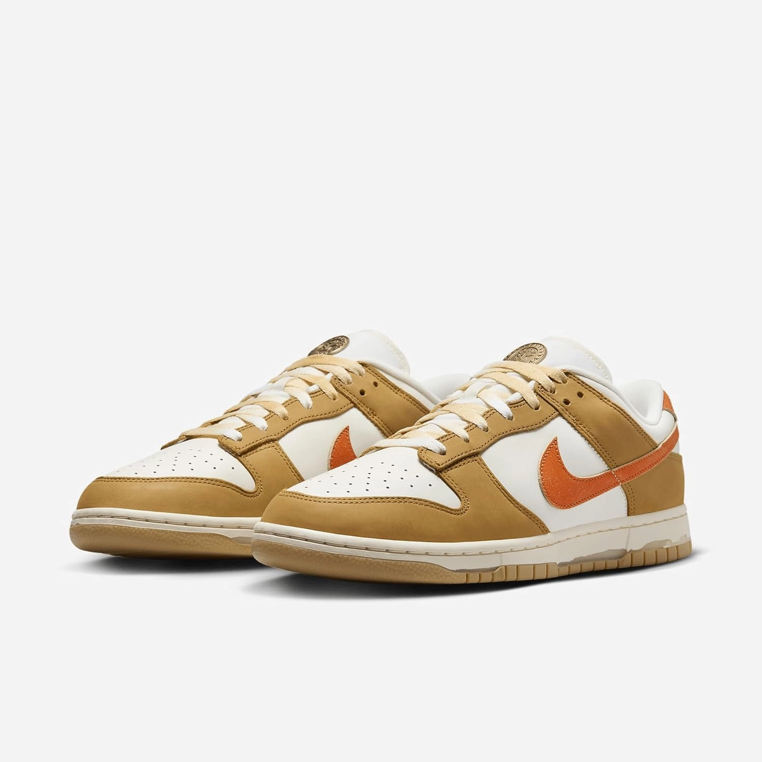Nike Dunk Low Retro Shoes (HM3729-181, Sail/Coconut Milk/Wheat/Safety Orange)