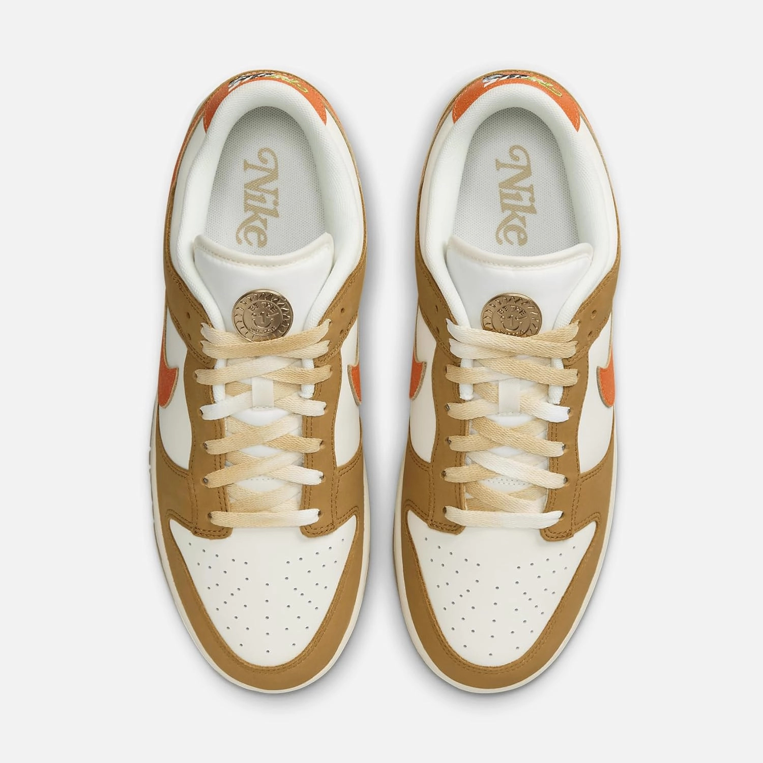 Nike Dunk Low Retro Shoes (HM3729-181, Sail/Coconut Milk/Wheat/Safety Orange)