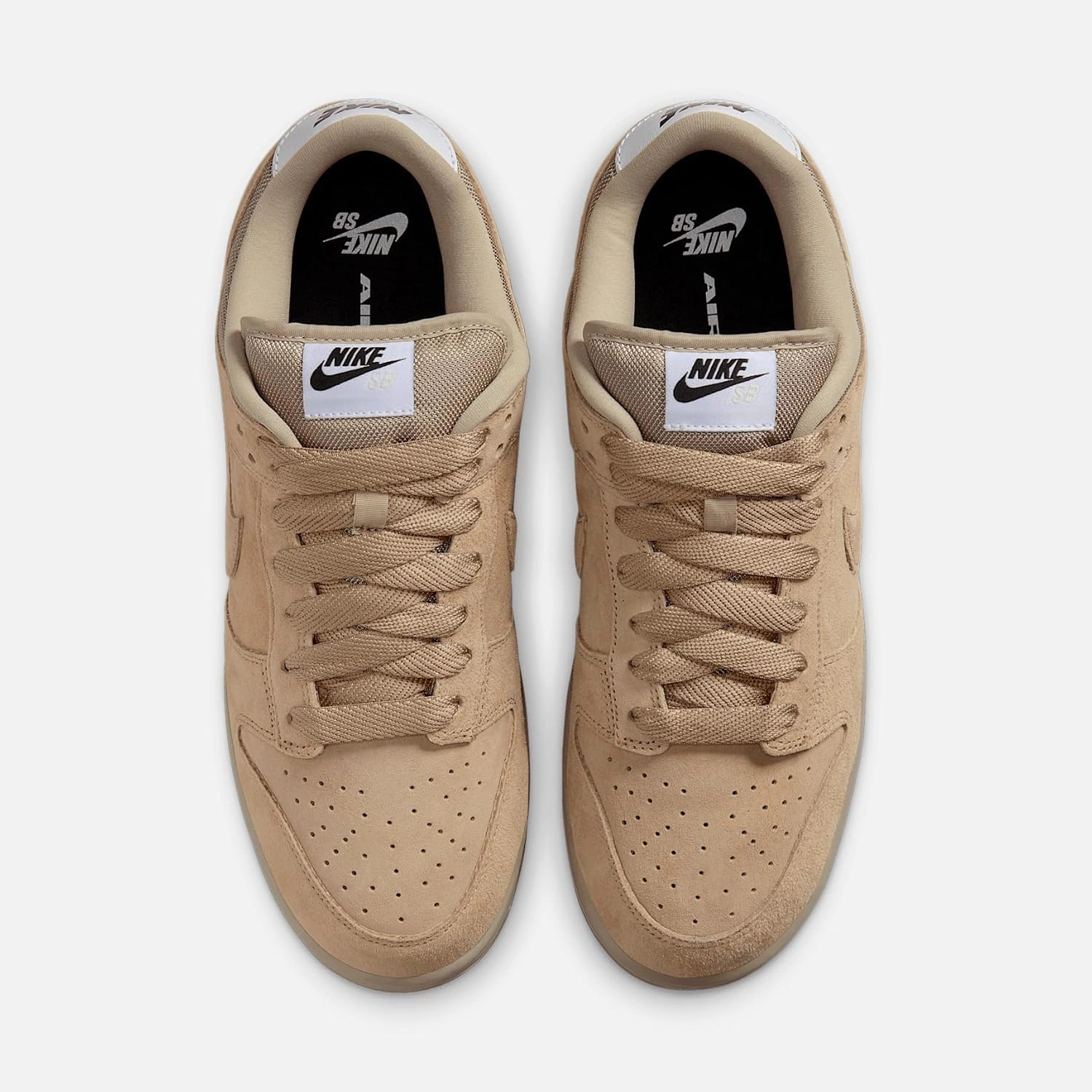 Nike SB Dunk Low Pro B Skate Shoes (HJ0367-200, Parachute Beige/Desert Khaki/White/Parachute Beige)