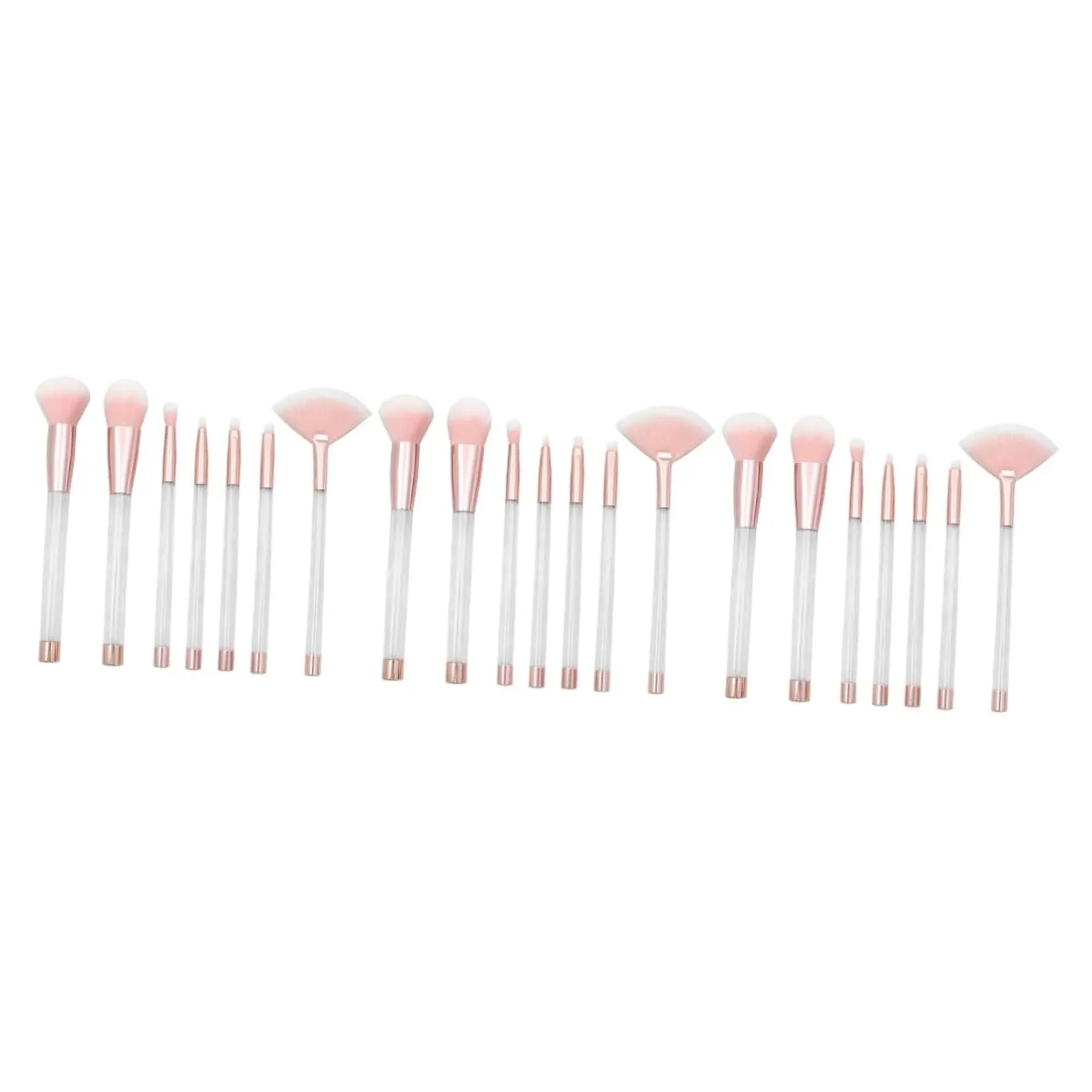 NOLITOY 21 Pcs Makeup Brush Set with Crystal Handle Professional Makeup Brush Kit for Women