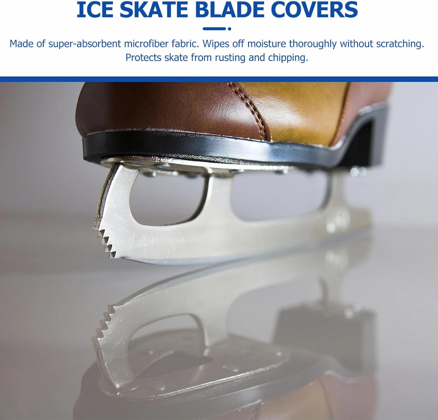 NOLITOY Ice Skate Blade Covers, Elastic Skating Cover Plush Ice Skating Hockey Protectors for Adult Men Women Boys Girls
