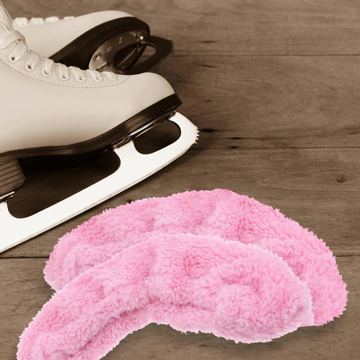 NOLITOY Ice Skate Blade Covers, Elastic Skating Cover Plush Ice Skating Hockey Protectors for Adult Men Women Boys Girls