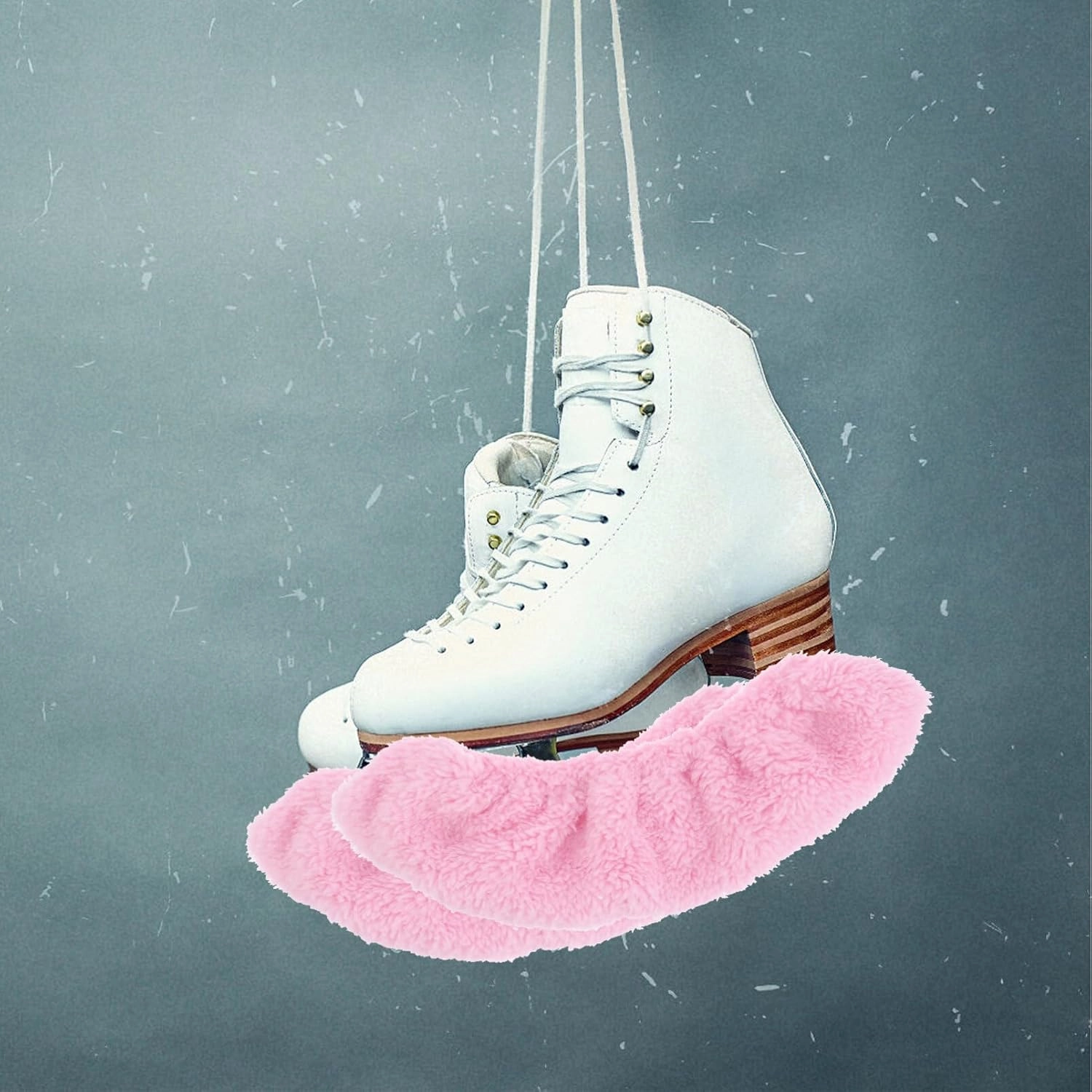 NOLITOY Ice Skate Blade Covers, Elastic Skating Cover Plush Ice Skating Hockey Protectors for Adult Men Women Boys Girls