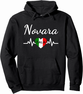 Novara Italy Flag Italia Souvenir Matching Italian Pullover Hoodie
