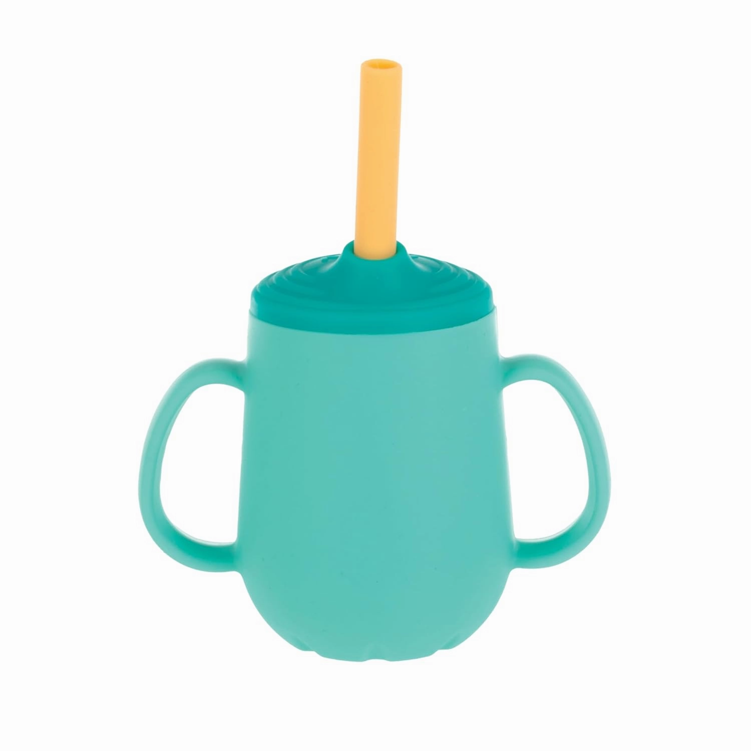Nuby 3-Stage Training Cup Set - Silicone Tumbler with Spout and Straw Combo - 4 oz - 6  Months - Neutral