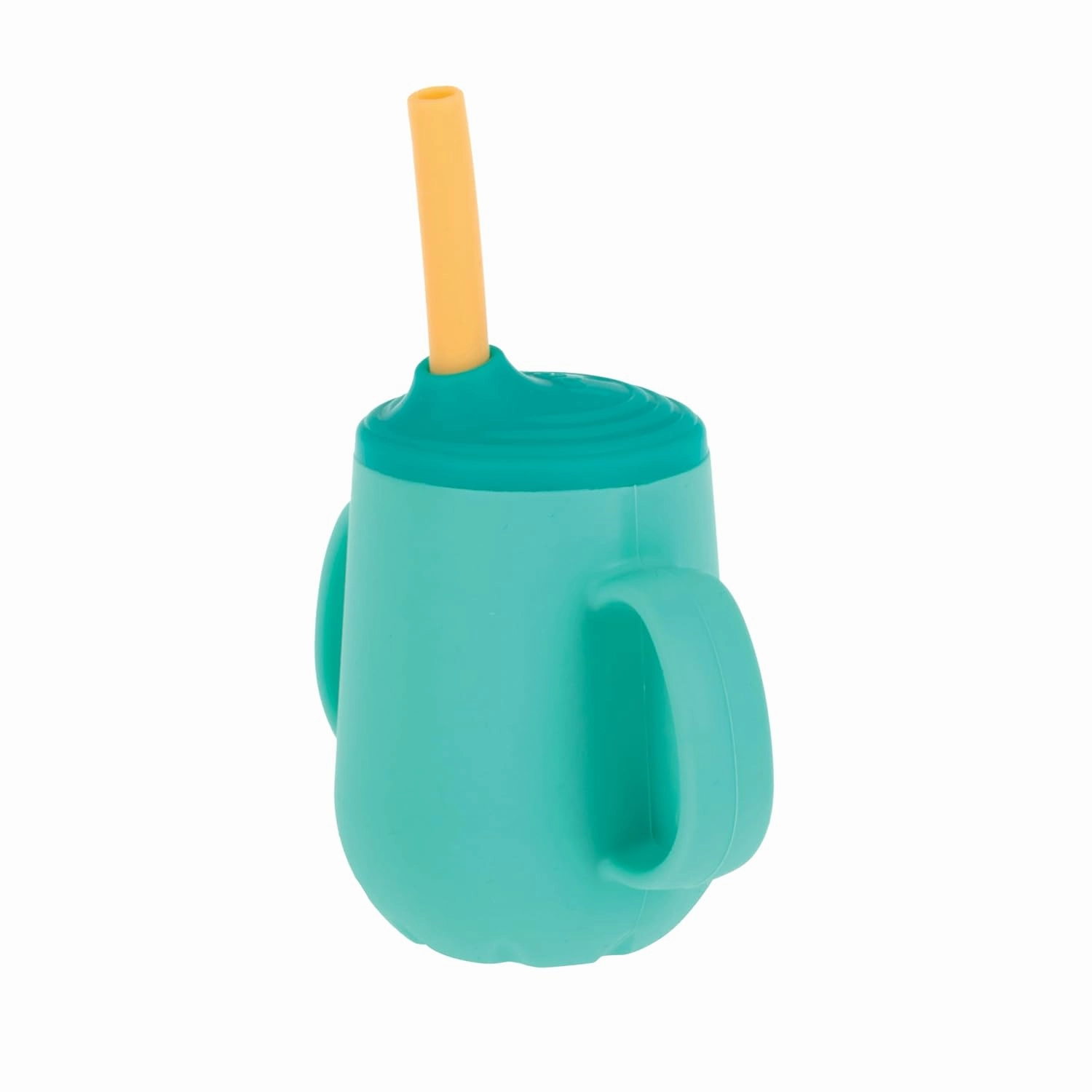 Nuby 3-Stage Training Cup Set - Silicone Tumbler with Spout and Straw Combo - 4 oz - 6  Months - Neutral