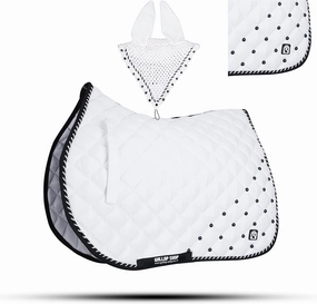 Numnah Saddle Pads with Matchy Bonnet Set with Jewel (Ship from USA)