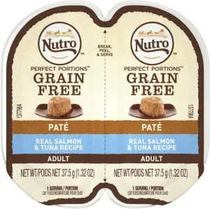 Nutro 50411520 24Ea/2.65Oz Grain Free Perfect Portions Soft Loaf Salmon & Tuna Recipe Cat Food, One Size