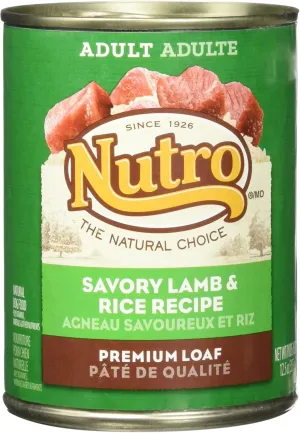 Nutro 50411571 Savory Lamb & Rice Recipe Can Dog Food, 12 Ea/12.5Oz