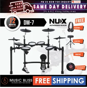 NUX DM-7 5-Piece Digital Electronic Drum Set with FREE Headphone