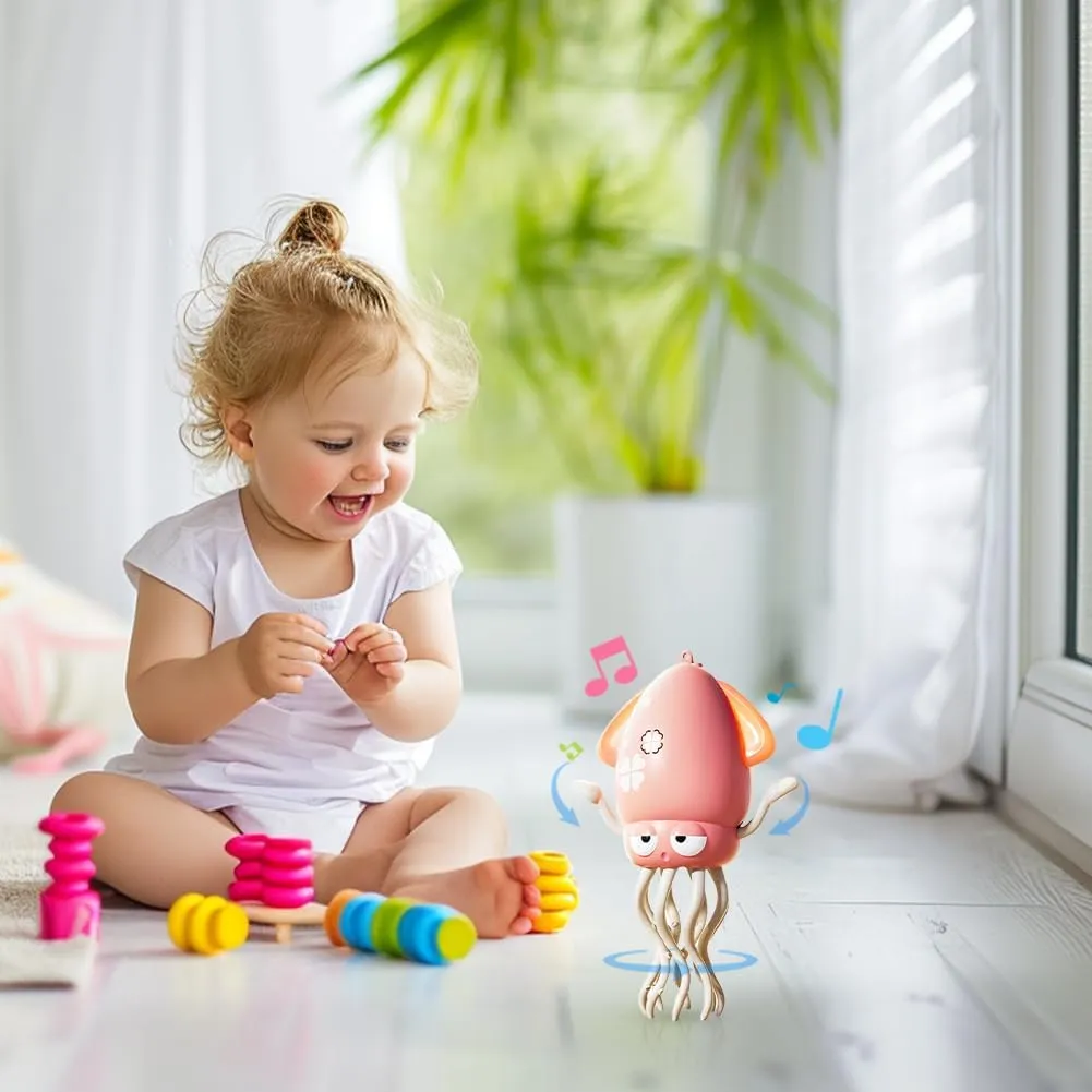 Octopus Interactive Toy for Children Motor Skills Development with Smart Sensor Obstacle Avoidance USB Charging