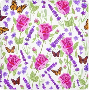 ODAWA Anti-Scratch Lens Wrapping Butterfly Rose Lavender Self Adhesive Cloth 17.7"x17.7"