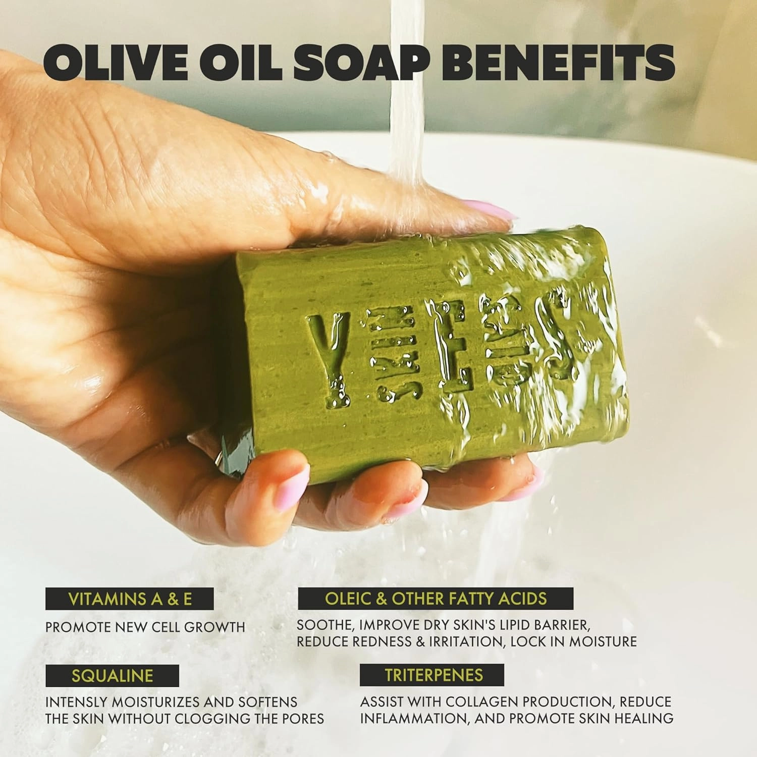 Olive Oil Soap Bars - Set of 8 - Organic Bar Soap - Moisturizing, Gentle on Skin, Rich in Antioxidants - Ideal for Sensitive Skin, Kids, Men, and Women - Perfect for Everyday Use