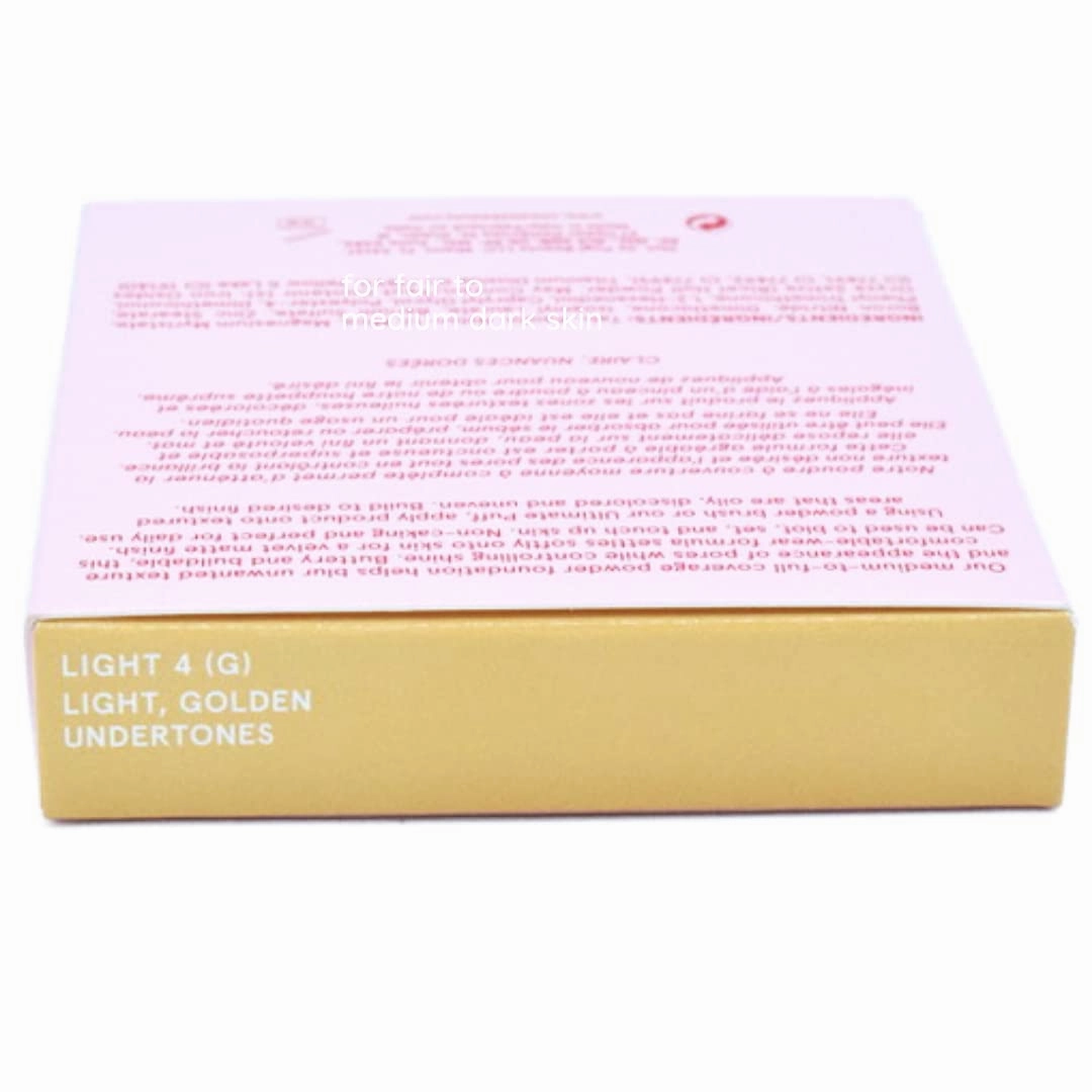 One size Patrick Starrr Turn Up The Base Versatile Powder Foundation - Light 4 (G) Light, Golden Undertones Face Pressed Makeup Medium-to-Full Coverage, Soft Matte Finish 0.28 Ounce