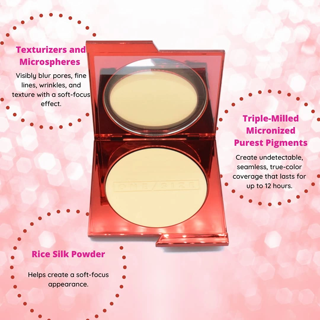 One size Patrick Starrr Turn Up The Base Versatile Powder Foundation - Light 4 (G) Light, Golden Undertones Face Pressed Makeup Medium-to-Full Coverage, Soft Matte Finish 0.28 Ounce
