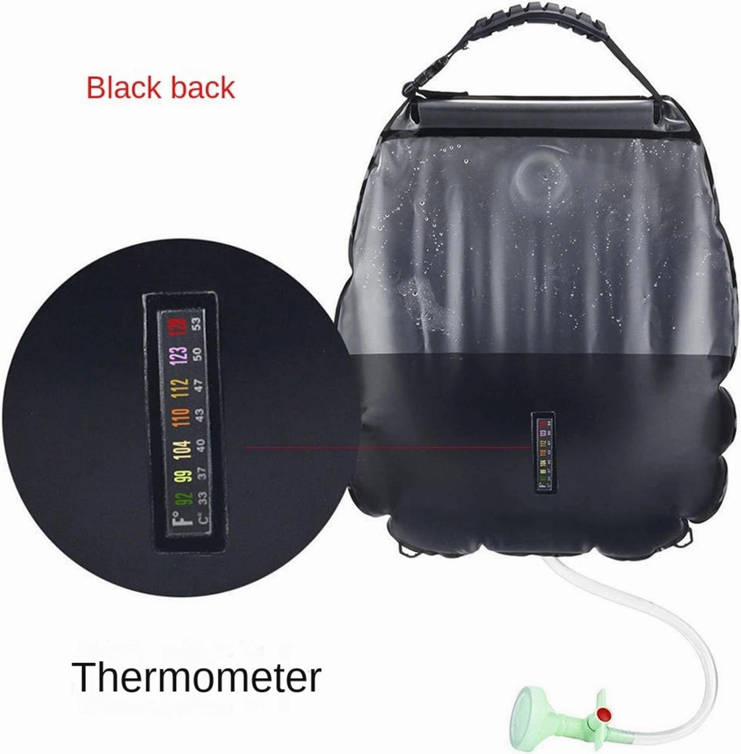 Outdoor 20L Portable Solar Shower Bath Bag Camping Camping Bath hot Water Bag Foldable Water Bag