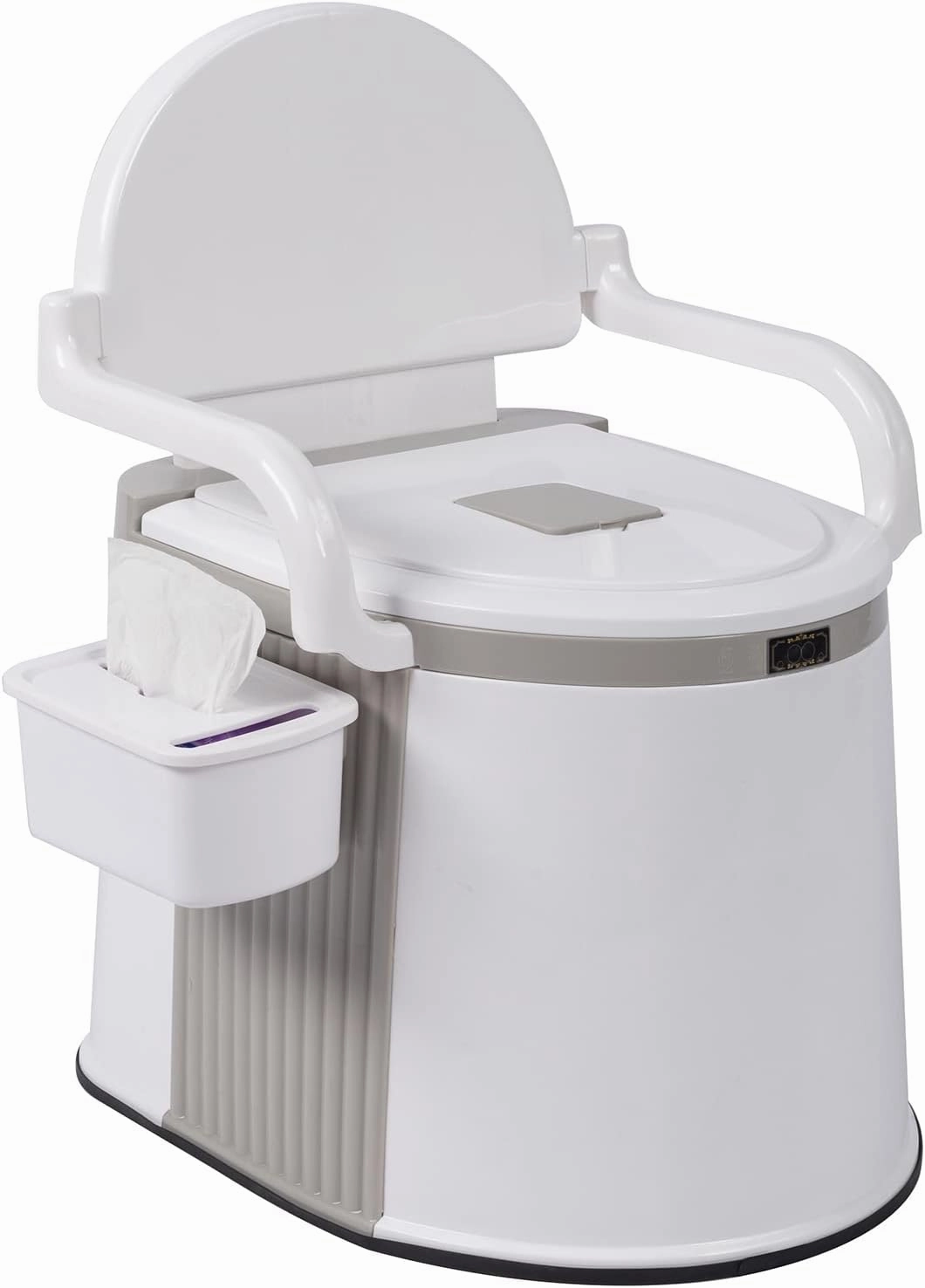 Outdoor Portable Toilet, Indoor Outdoor Commode w/Detachable Inner Bucket & Removable Paper Holder, Lightweight & Compact for Camping,Hiking,Boat, Van, Emergency Use