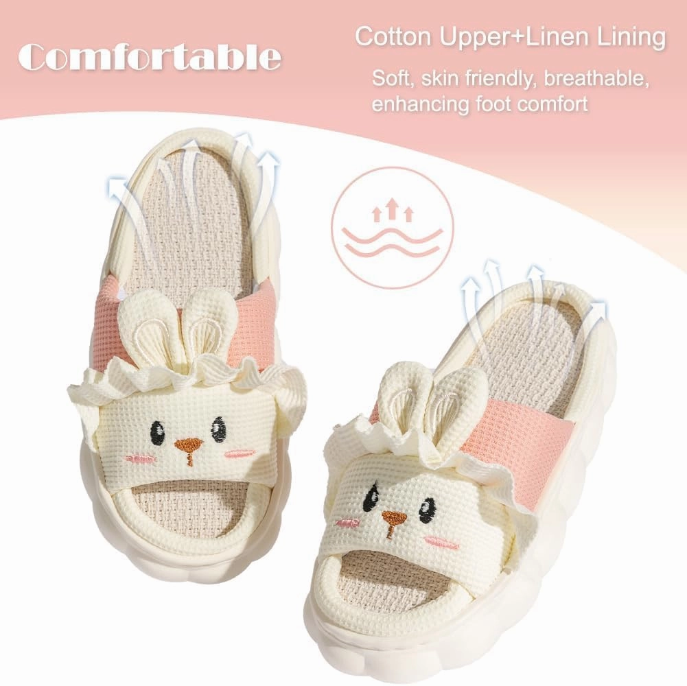 Outdoor Slippers for Women Fluffy House Slippers Open Toe Soft Thick Memory Foam Slippers Non-slip Comfy Fuzzy Indoor Shoes