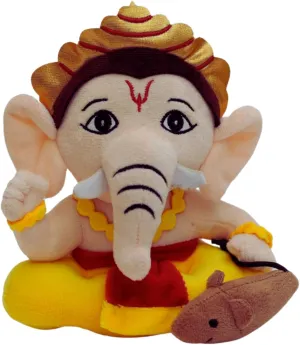 Panda's Box Mantra Chanting Baby Ganesha (Small - 20 CM) | Musical Soft Plush Toy | Best Gift for Infants, Toddlers & Babies