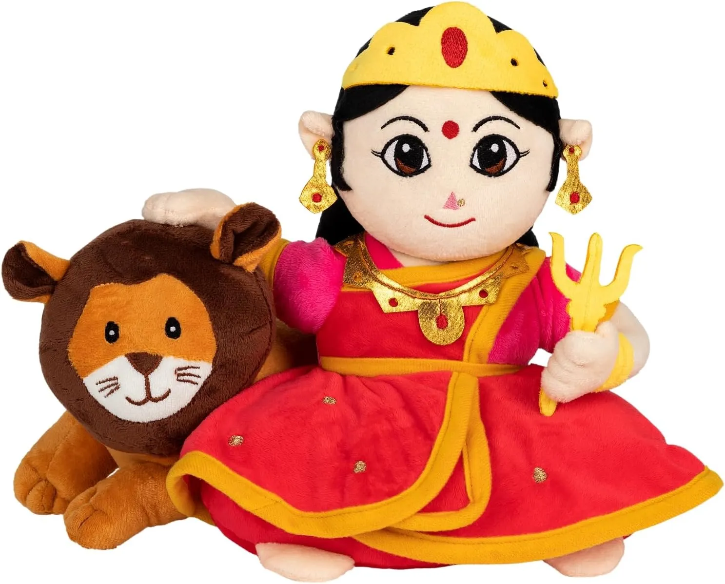 Panda's Box Mantra Chanting Devi Durga (10.24 Inches) | Musical Soft Plush Toy | Best Gift for Infants, Toddlers & Babies