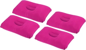 PATIKIL Inflatable Pillow, 4 Pack Ultralight Camping Travel Pillow Desk Rest Neck Support for Hiking Backpacking Office, Pink