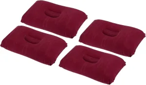 PATIKIL Inflatable Pillow, 4 Pack Ultralight Camping Travel Pillow Desk Rest Neck Support for Hiking Backpacking Office, Wine Red