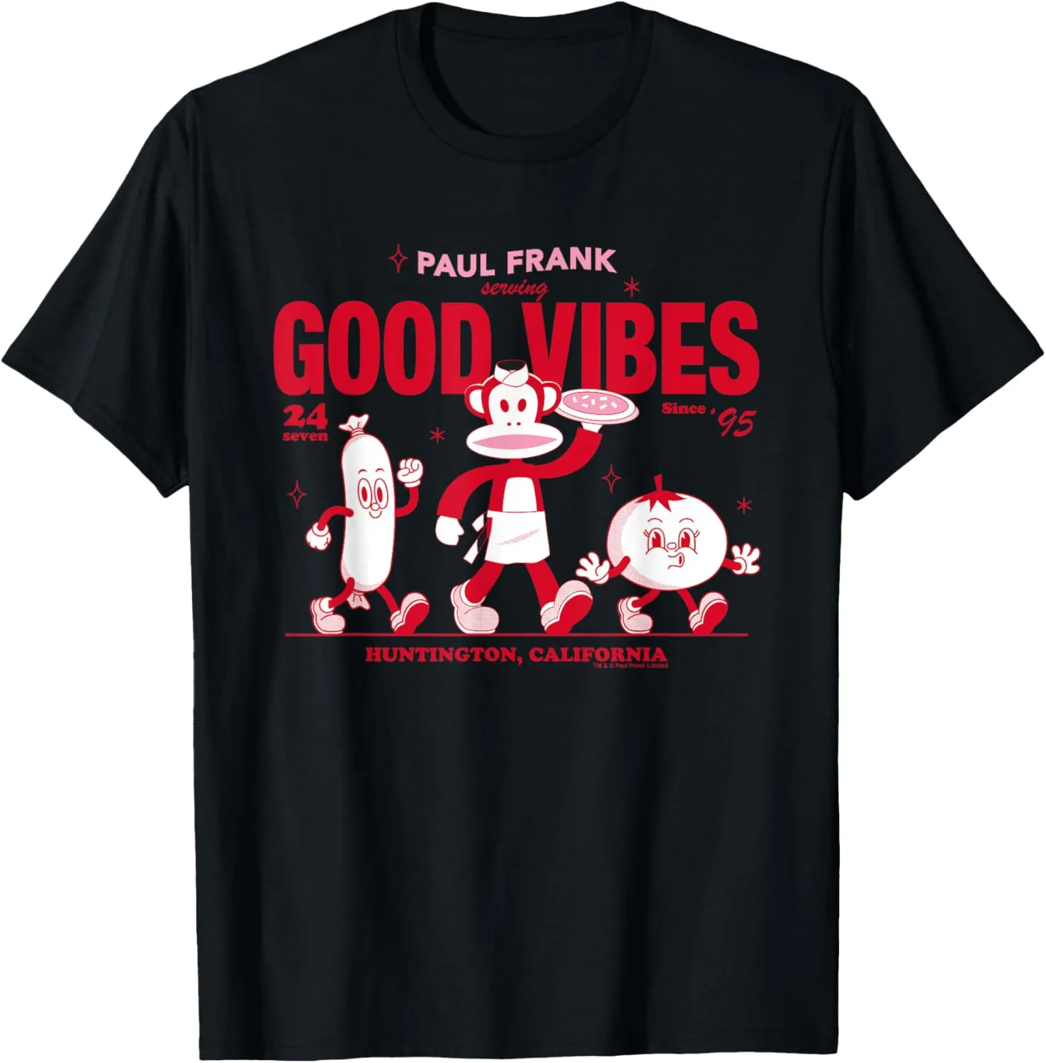 Paul Frank Julius The Monkey Serving Good Vibes California T-Shirt