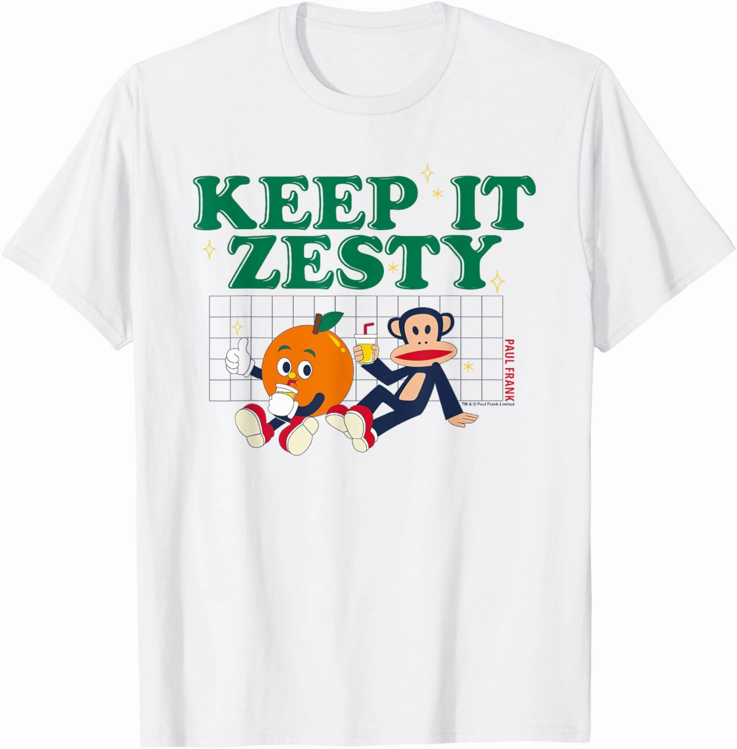 Paul Frank Keep It Zesty Orange Lemon Julius Monkey T-Shirt