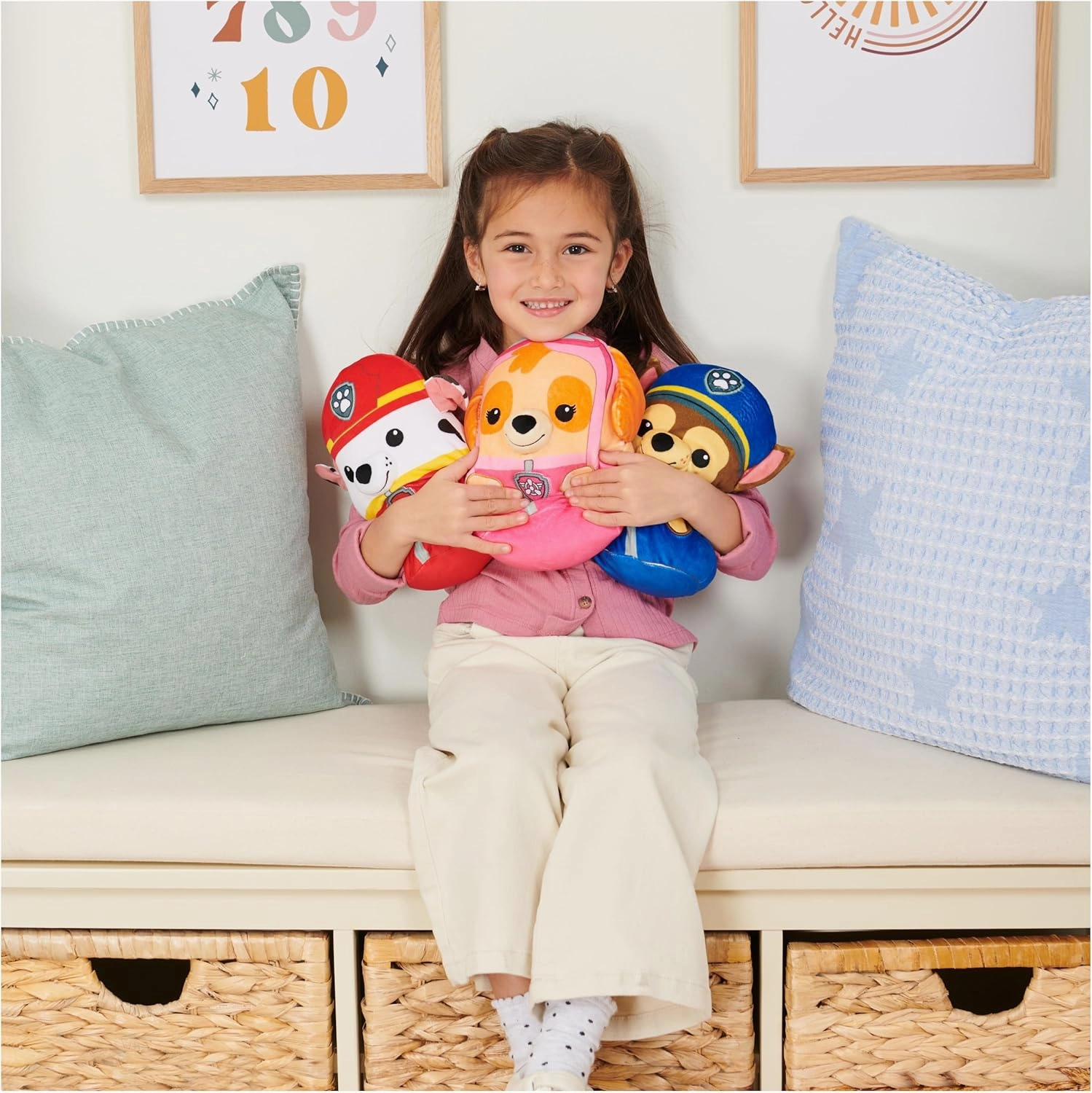 PAW Patrol Rubble Squish Plush, Official Toy from The Hit Cartoon, Squishy Stuffed Animal for Ages 1 and Up, 8”
