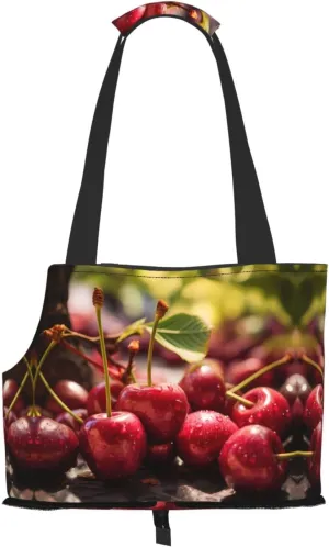 Pears Printed pet Shoulder Bag - Foldable Design, Small cat and Dog Travel Bag