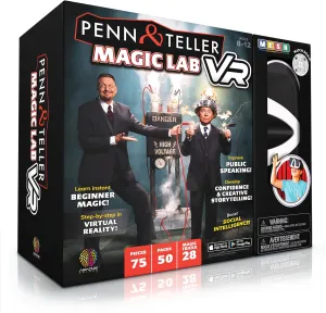 Penn & Teller VR Magic Lab - Virtual Reality Kids Magic Book and Interactive STEM Learning Activity Set - for Ages 8 and Up