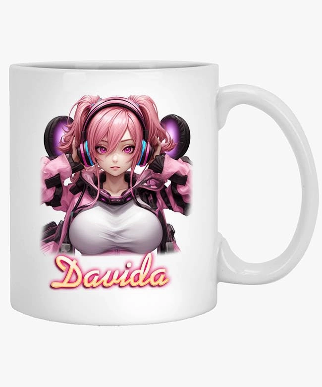 Personalized Game Mug, Custom Video Game Name Davida 11oz White Mug Gift, Anniversary Gift for Wife, Girlfriend, Gift for Game, Teenage Girl Gifts, Gifts for Her 230145